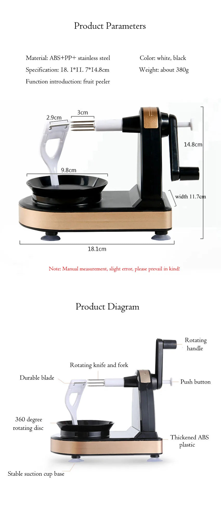 fruits and vegetables  Peeler